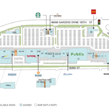 Plan of mall Shops at Skylake