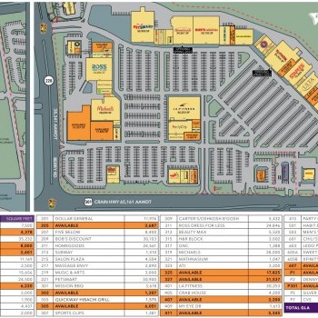 Plan of mall Shops at Waldorf Center