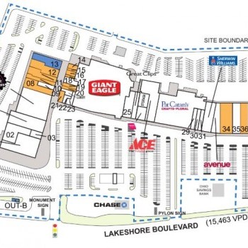 Plan of mall Shoregate Shopping Center