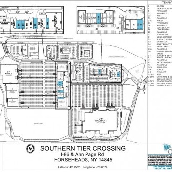 Plan of mall Southern Tier Crossing