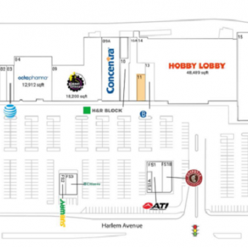 Plan of mall Southfield Plaza - Bridgeview