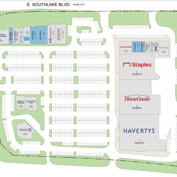 Plan of mall Southlake Corners