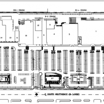Plan of mall Southland Shopping Center