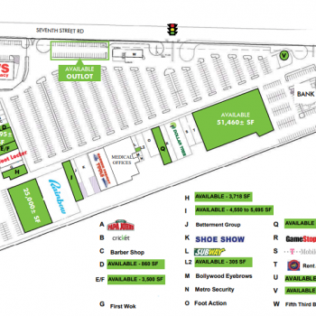 Plan of mall Southland Terrace Shopping Center