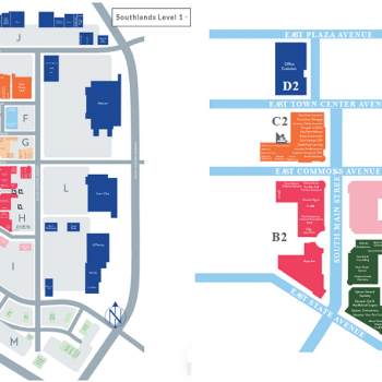 Plan of mall Southlands Shopping Center