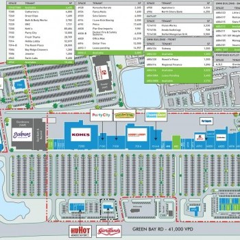 Plan of mall Southport Plaza