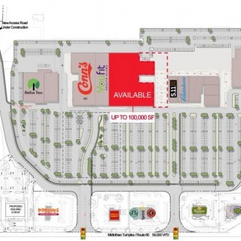 Plan of mall Spring Rock Green