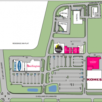 Plan of mall Springfield Commons