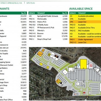 Plan of mall Springfield Plaza