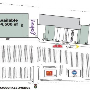 Plan of mall St. Albans Shopping Center