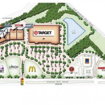 Plan of mall Staples Mill Square