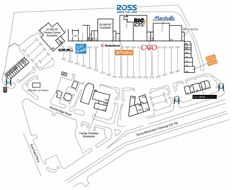 Stone Mountain Square store list, hours, (location Stone Mountain