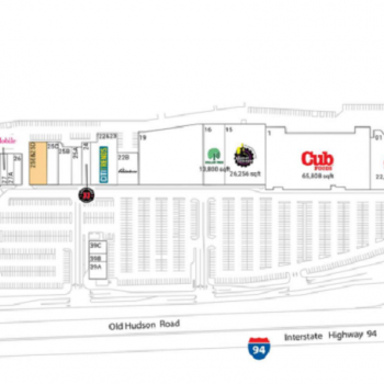 Plan of mall Sun Ray Shopping Center