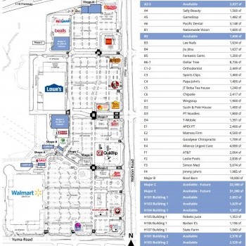 Plan of mall Sundance Towne Center