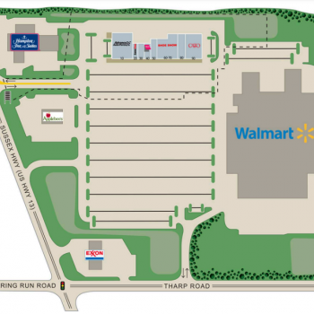 Plan of mall Sussex Plaza Shopping Center