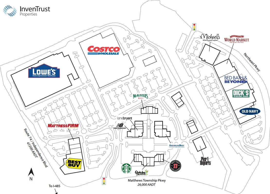 Sycamore Commons store list, hours, (location Matthews, North