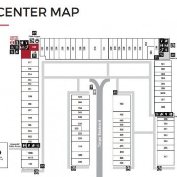 Plan of mall Tanger Outlet Center - Branson