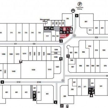 Plan of mall Tanger Outlet Center - Charleston