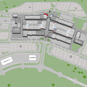 Plan of mall Tanger Outlets Savannah