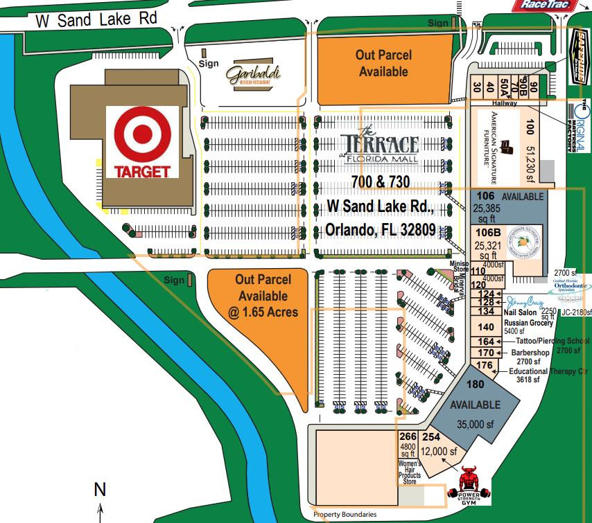Center Map of The Florida Mall® - A Shopping Center In Orlando, FL