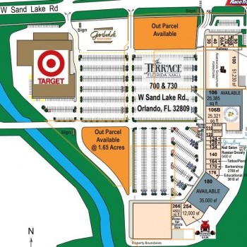 Plan of mall Terrace at The Florida Mall