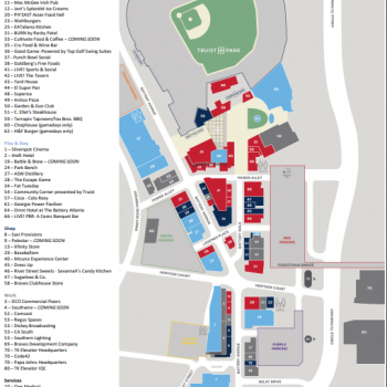 Plan of mall The Battery Atlanta