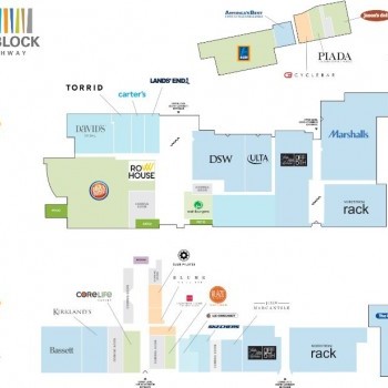 Plan of mall The Block Northway