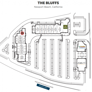 Plan of mall The Bluffs Shopping center