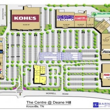 Plan of mall The Centre at Deane Hill