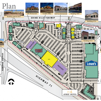 Plan of mall The Commons at Chino Hills
