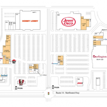 Plan of mall The Commons of Crystal Lake