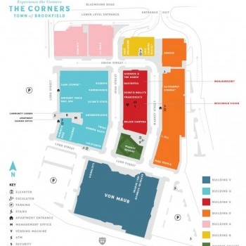 Plan of mall The Corners of Brookfield