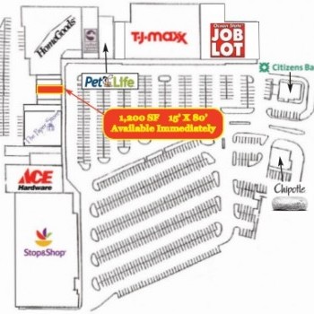 Plan of mall The Great Road Shopping Center