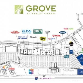 Plan of mall The Grove at Wesley Chapel
