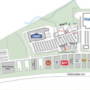 Plan of mall The Highlands at East Ellijay