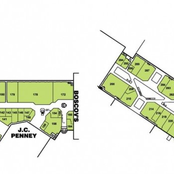 Plan of mall The Johnstown Galleria