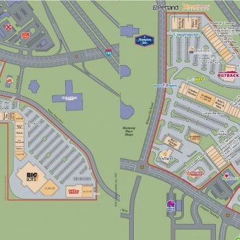 Plan of mall The Landings Shopping Center