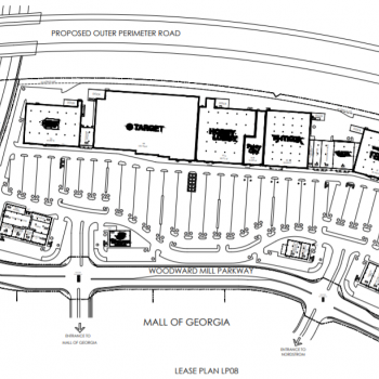 Plan of mall The Mall of Georgia Crossing