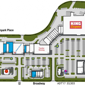 Plan of mall The Market at Southpark Shopping Center