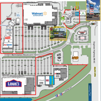 Plan of mall The Marketplace at Delta Township