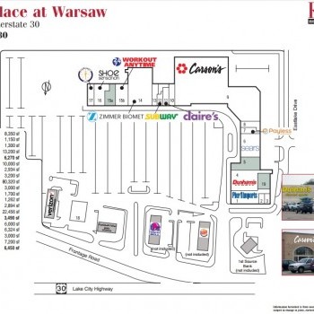 Plan of mall The Marketplace at Warsaw