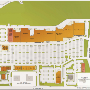 Plan of mall The Oaks Shopping Center