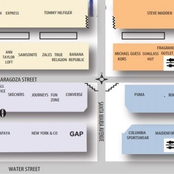 Plan of mall The Outlet Shoppes at Laredo