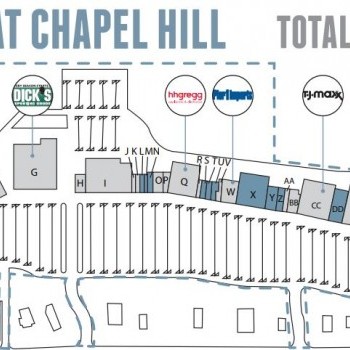 Plan of mall The Plaza at Chapel Hill