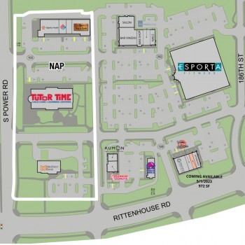 Plan of mall The Plaza at Power Marketplace