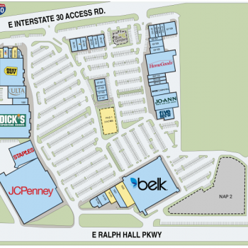 Plan of mall The Plaza at Rockwall
