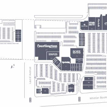 Plan of mall The Quad at Whittier