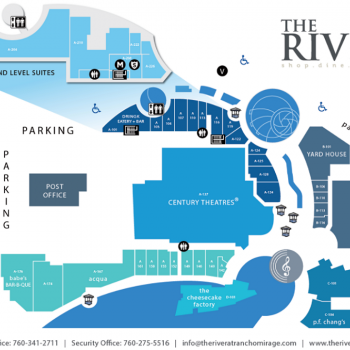 Plan of mall The River in Rancho Mirage