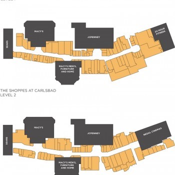 Plan of mall The Shoppes at Carlsbad