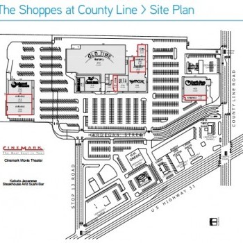Plan of mall The Shoppes at County Line